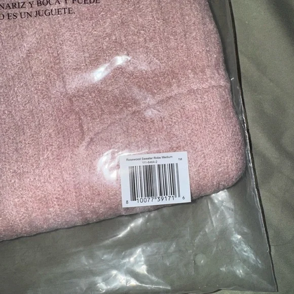 BNIB Saranoni Ribbed Featherlite Robe in Rosewood Size M - Picture 6 of 8